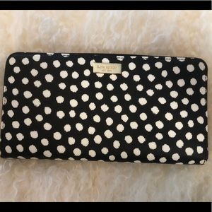 Kate Spade Black & White Musical Polka Dot Wallet
